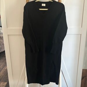 Stunning Wilfred Black Knit Dress. 100% Merino Wool. Quality and Warmth!!